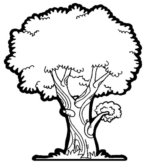 tree clip art black and white